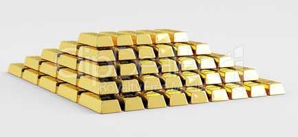 Pyramid of gold bars