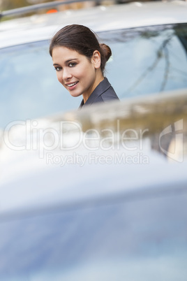 Young Woman or Businesswoman in City