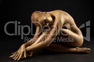 Amazing woman with perfect body posing nude