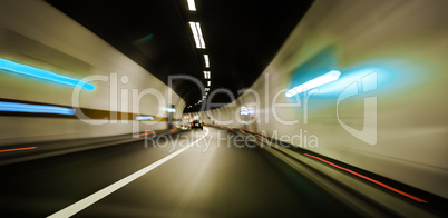 Tunnel Speed motion blur moving fast concept