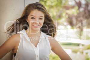 Attractive Mixed Race Girl Portrait