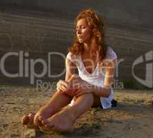 Woman on beach