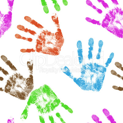 Print of hand of child