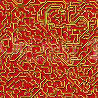 Seamless pattern. Computer circuit board.