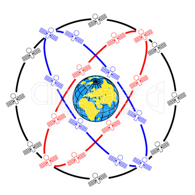 space satellites in eccentric orbits around the Earth.