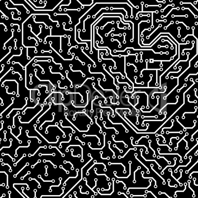 Seamless pattern. Computer circuit board.