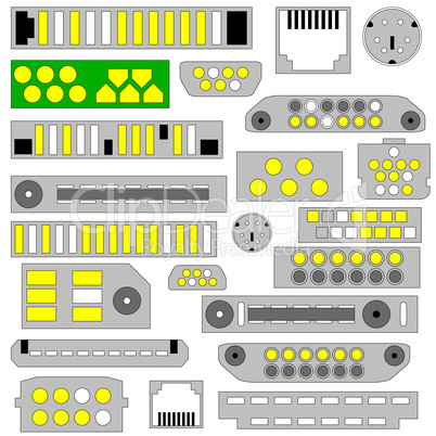 video, audio and telephone connectors
