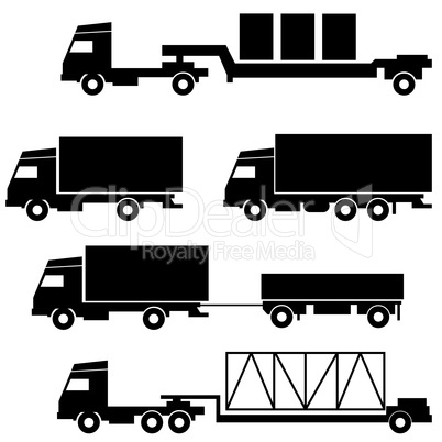 Set of vector icons - transportation symbols