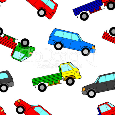 Car seamless wallpaper, vector illustration