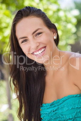 Attractive Mixed Race Girl Portrait