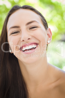 Attractive Mixed Race Girl Portrait