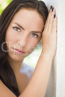 Attractive Mixed Race Girl Portrait