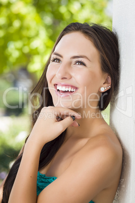 Attractive Mixed Race Girl Portrait