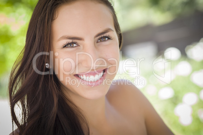 Attractive Mixed Race Girl Portrait