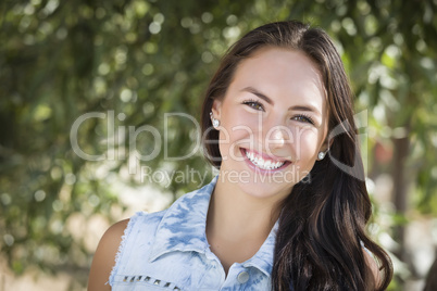 Attractive Mixed Race Girl Portrait