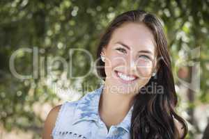 Attractive Mixed Race Girl Portrait