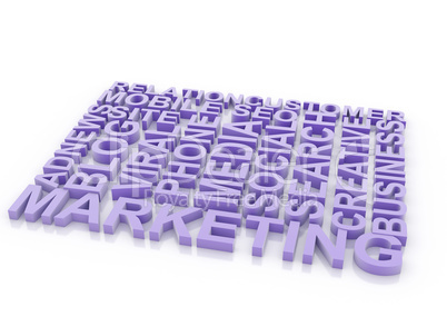 What is a Marketing. The concept of the words on white isolated
