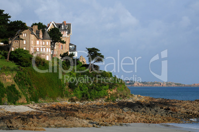 Brittany, the beach of Trestrigniel in Perros Guirec