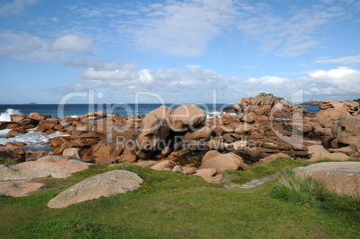 France, granite rocks in Tregastel