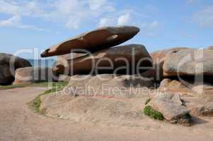 France, granite rocks in Tregastel