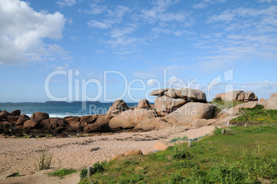 France, granite rocks in Tregastel