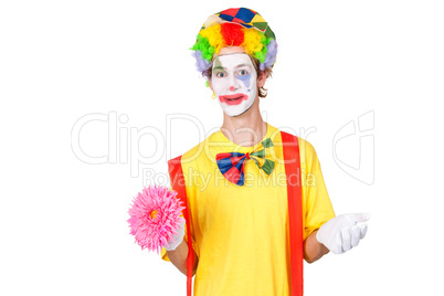Clown mit Blume