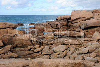 France, granite rocks in Tregastel