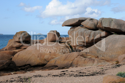 France, granite rocks in Tregastel