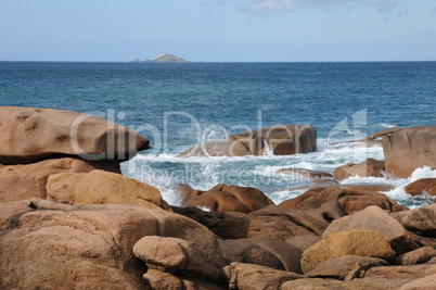 France, granite rocks in Tregastel