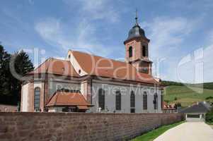 France, the church of Orschwiller in Alsace