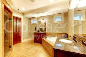 Large bathroom interior with high end quality.