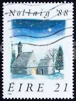 Postage stamp Ireland 1988 St. Kevin's Church, Glendalough