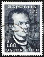 Postage stamp Austria 1966 Peter Anich, Cartographer