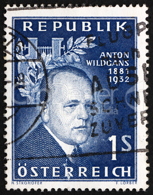 Postage stamp Austria 1957 Anton Wildgans, Poet