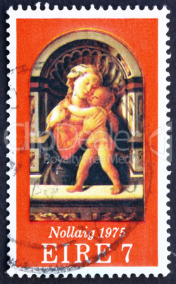 Postage stamp Ireland 1975 Madona and Child, by Fra Filippo Lipp