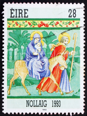 Postage stamp Ireland 1993 Flight into Egypt, Christmas