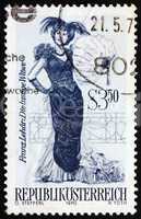 Postage stamp Austria 1970 The Merry Widow, Operetta