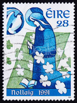 Postage stamp Ireland 1991 Annunciation, Christmas