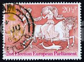 Postage stamp GB 1984 Abduction of Europa