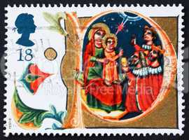 Postage stamp GB 1991 Adoration of the Magi, Christmas