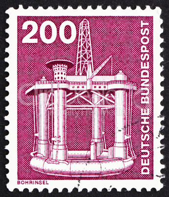 Postage stamp Germany 1975 Oil Drilling