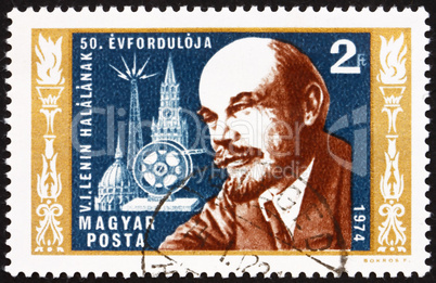 Postage stamp Hungary 1974 Vladimir Lenin, Revolutionary
