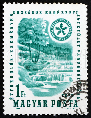 Postage stamp Hungary 1964 Waterfall and Forest