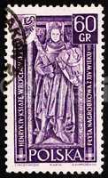 Postage stamp Poland 1961 Tombstone of Henry IV