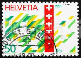 Postage stamp Switzerland 1990 Swiss Confederation
