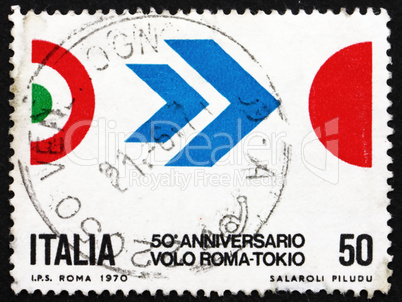Postage stamp Italy 1970 Colors of Italy and Japan