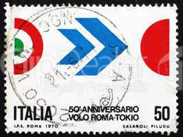 Postage stamp Italy 1970 Colors of Italy and Japan