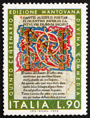 Postage stamp Italy 1972 Divine Comedy, Dante Alighieri