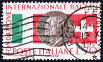 Postage stamp Italy 1962 Eugenio and Lina Balzan Medal