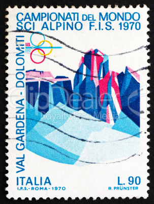 Postage stamp Italy 1970 Sassolungo and Sella Group, Dolomite Al